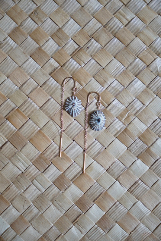 `Opihi `awa Threader Earrings