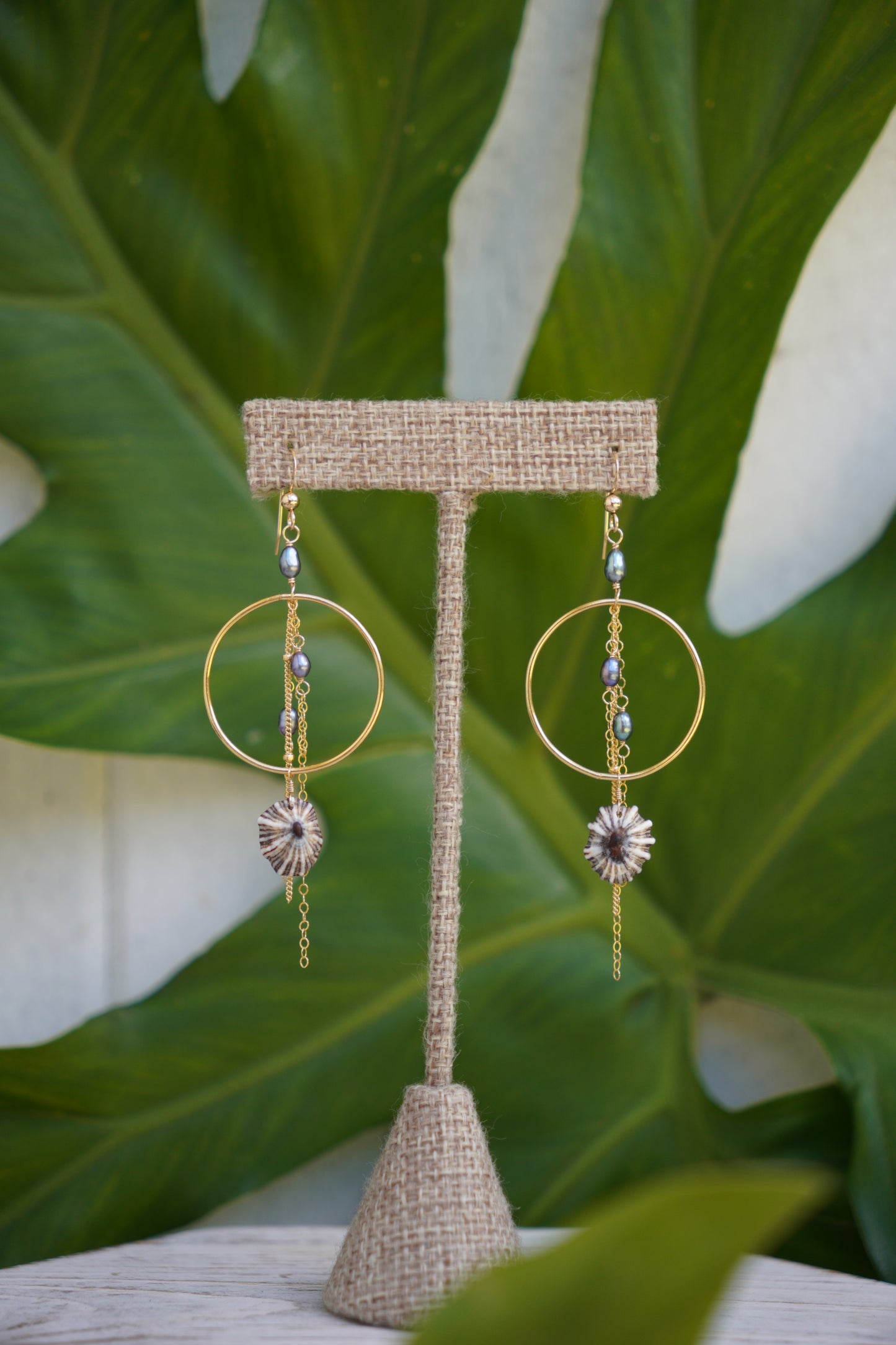 `Opihi `awa Waterfall Earrings