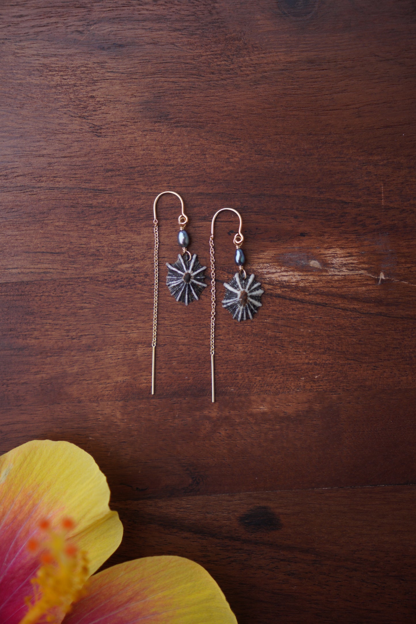 `Opihi `awa Threader Earrings