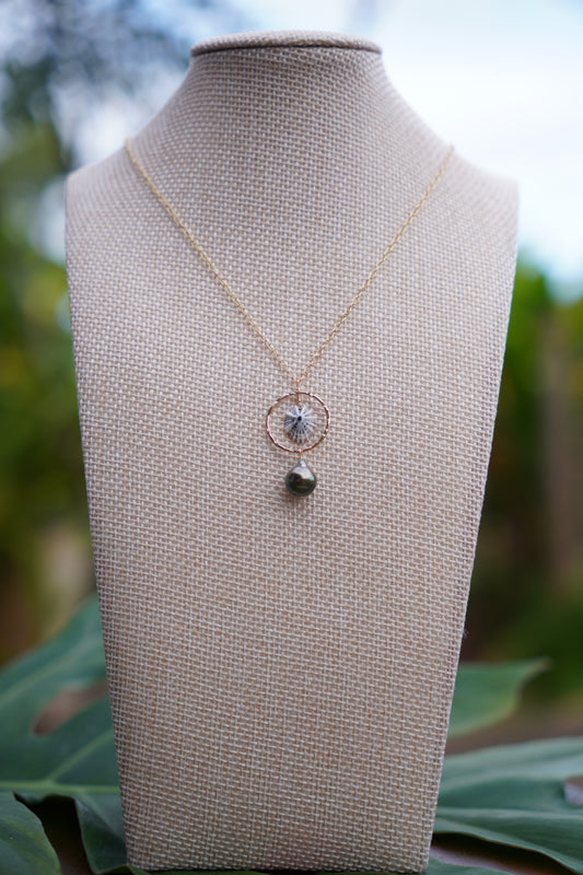 'Opihi 'awa and Tahitian Pearl Necklace
