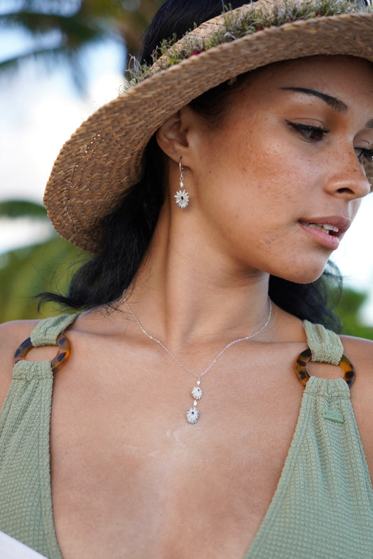 `Opihi `awa Huggie Hoop Earrings (Silver)