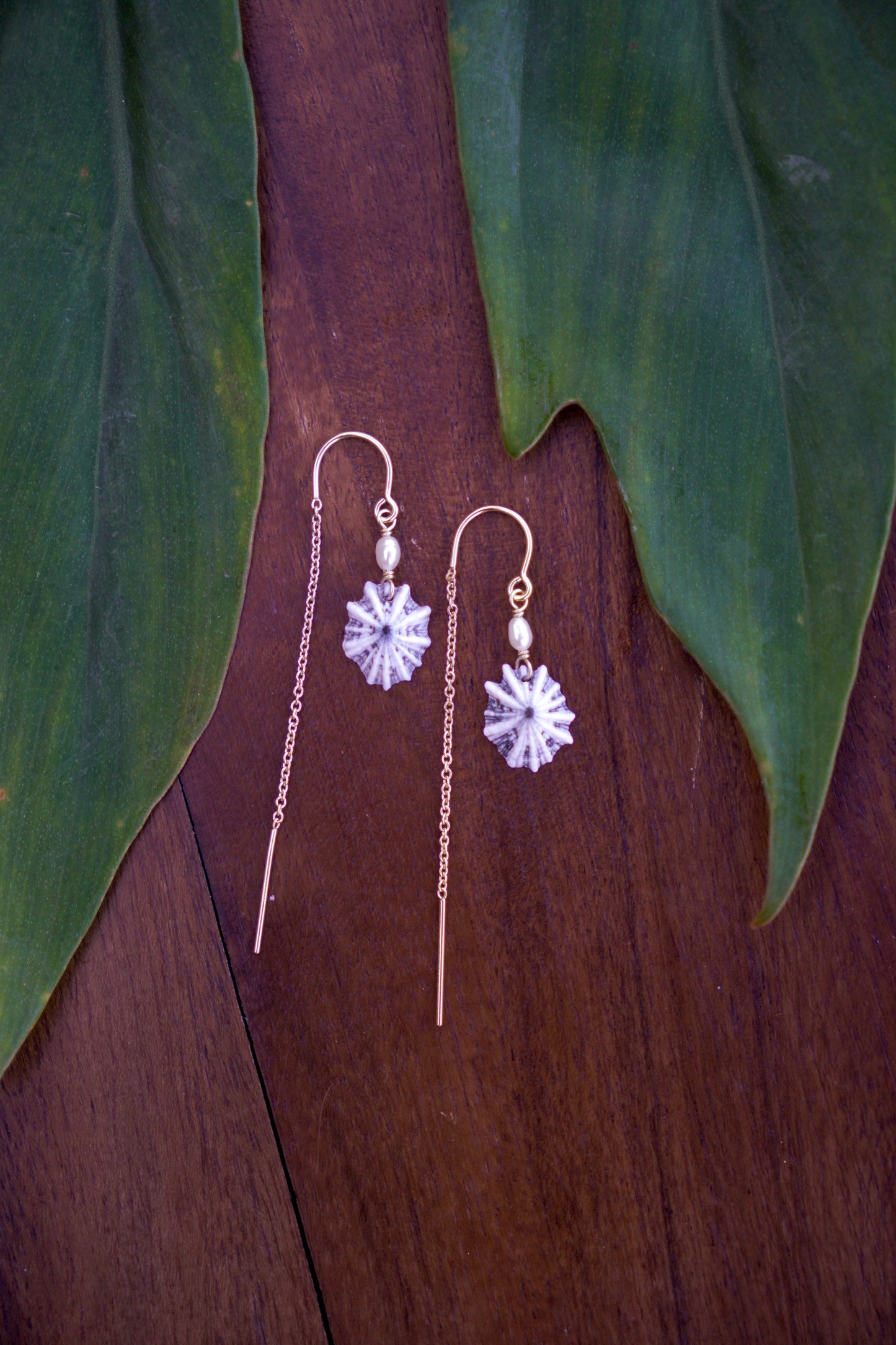 `Opihi `awa Threader Earrings