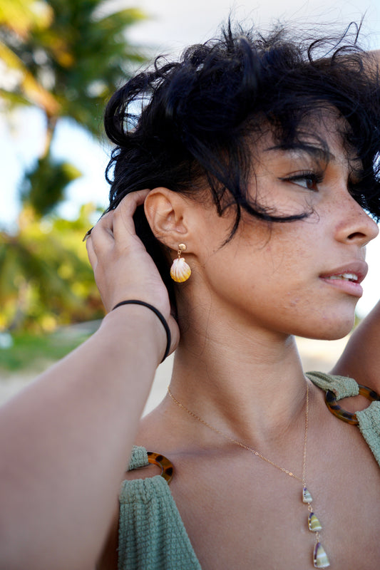 Sunrise Shell Sunny Post Earrings