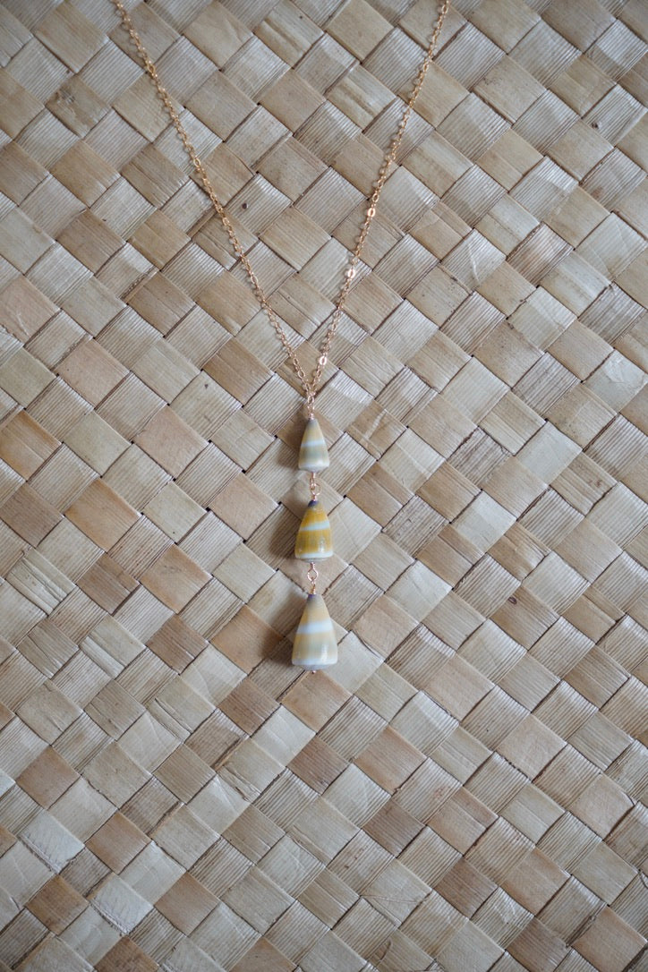 Hawaiian Golden-Yellow Cone Necklace