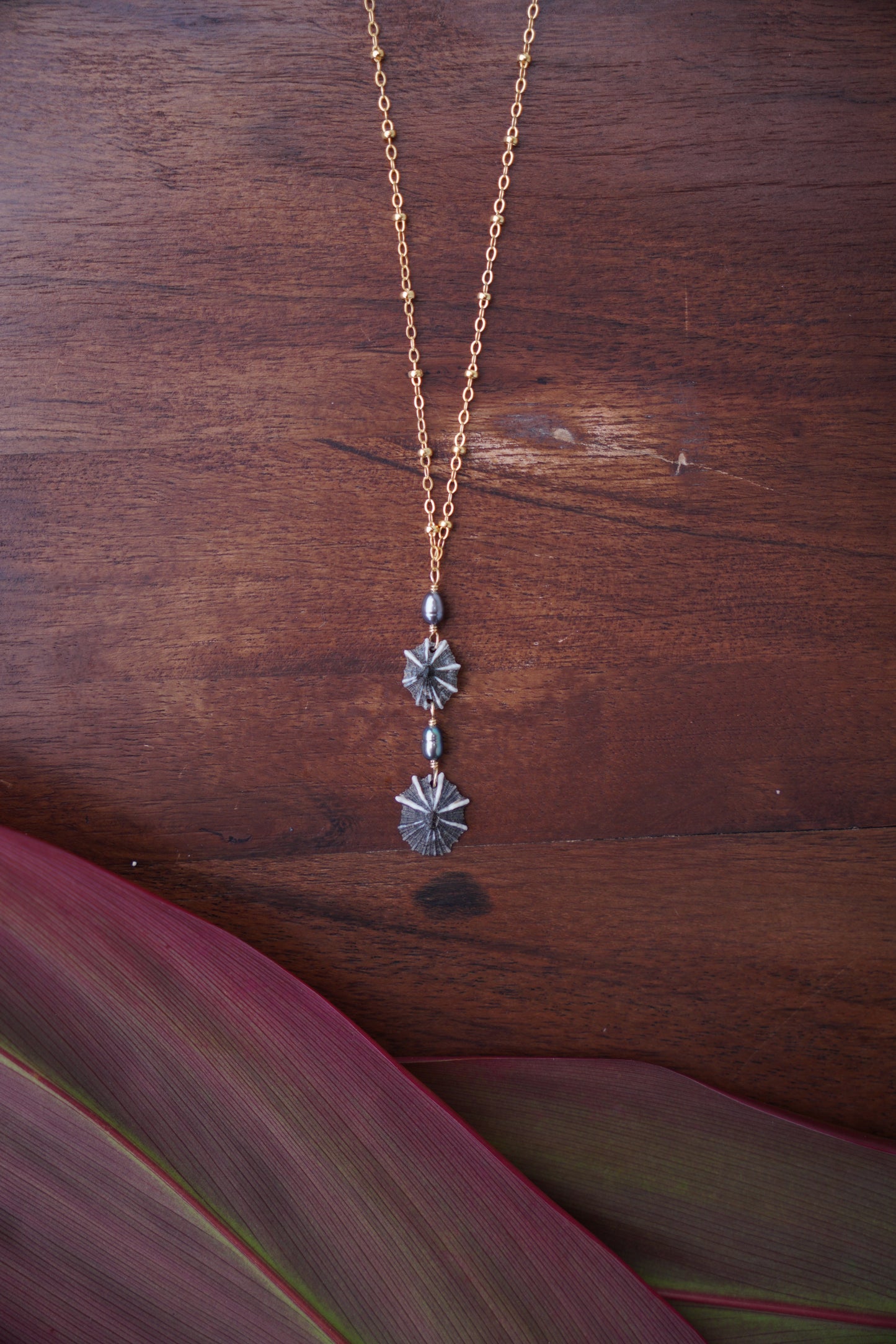 Double Trouble `Opihi `awa Necklace